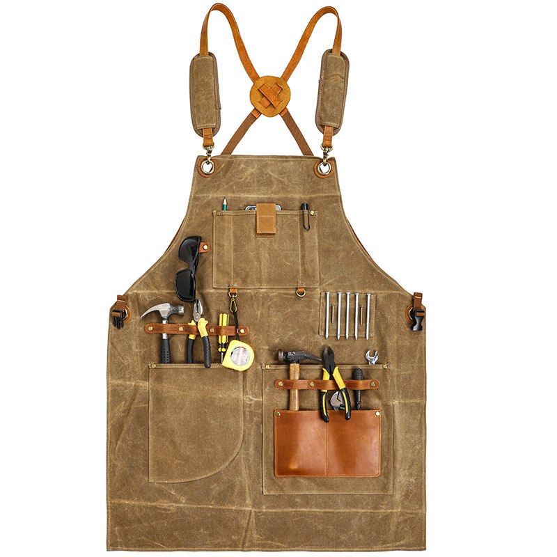 Gardening Tools Logo - Zware industrie gewaxt canvas schort aangepast