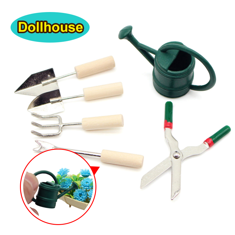 Gardening Tools In - 1/12 Poppenhuis Simulatie Gieter Spade Schaar