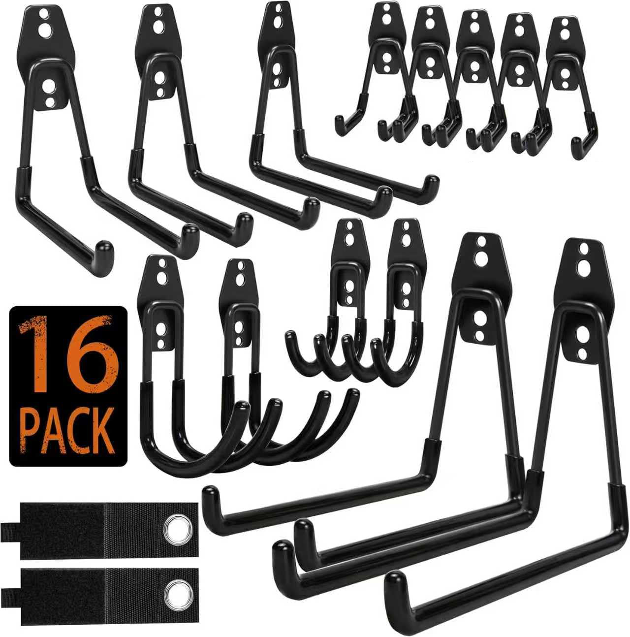 Gardening Tools Screwfix - 16 stuks zware metalen garage-wandhaken, opberghaak