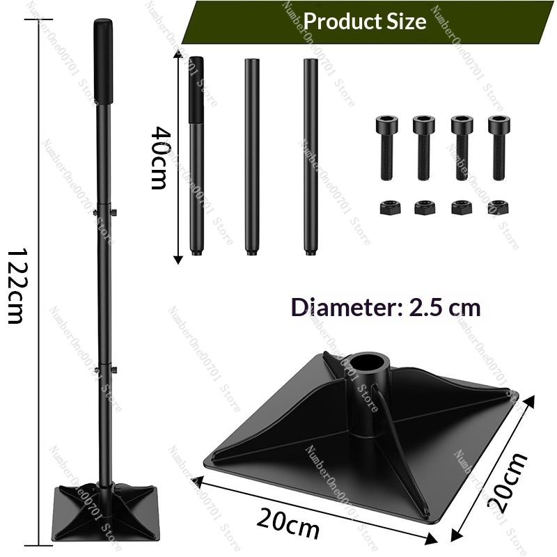 Gardening Tools And Uses - Afneembare stalen tuinstamper, grondverdichtingsapparaat met vlak