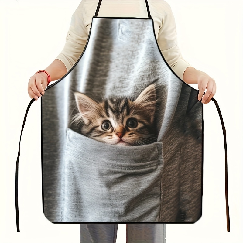 Gardening Tools Women - 1 stuk schattig katjespatroon nekhangend schort