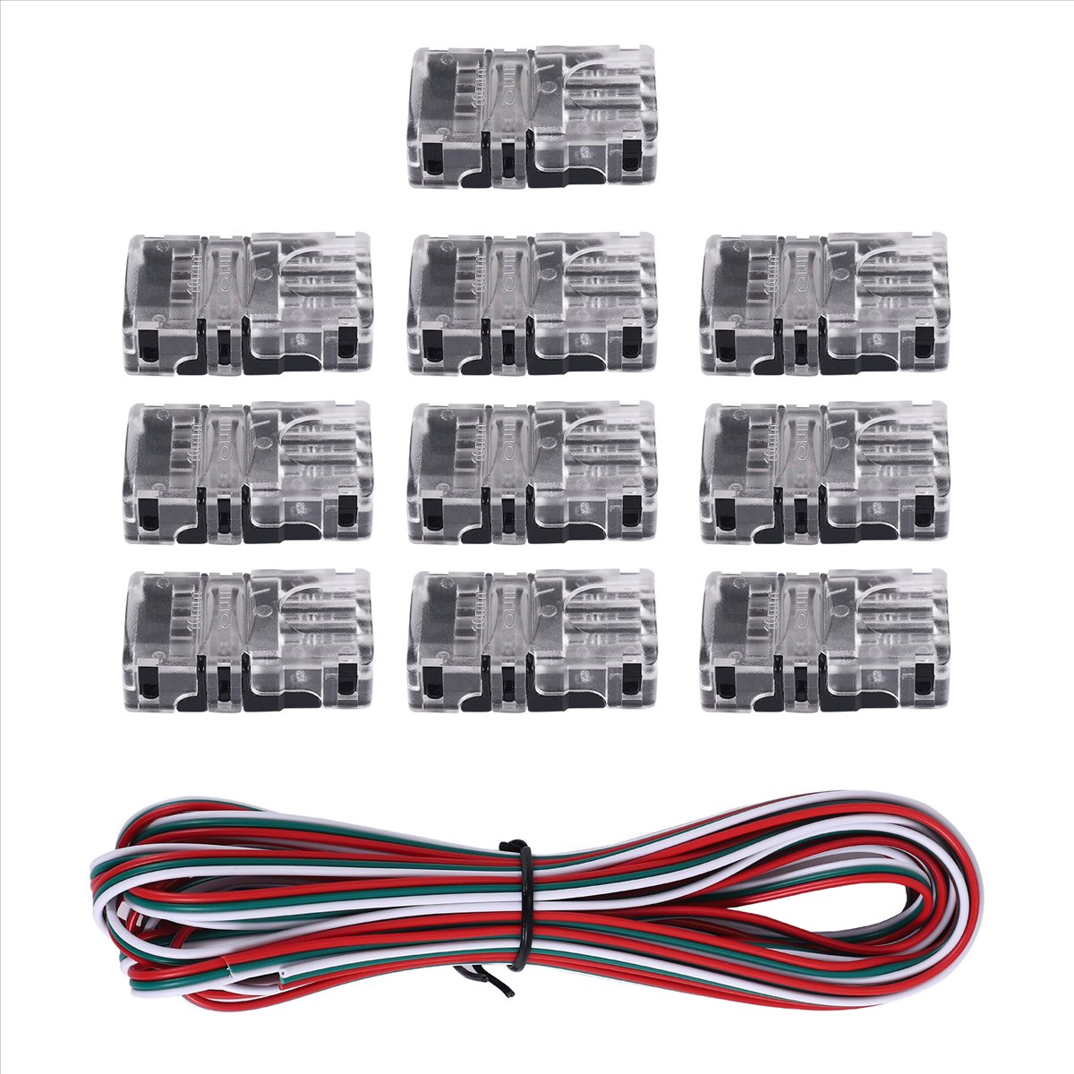 Led Grow Light - Compatibele 11-delige afstelbare 3-pins LED-stripconnectoren 10mm