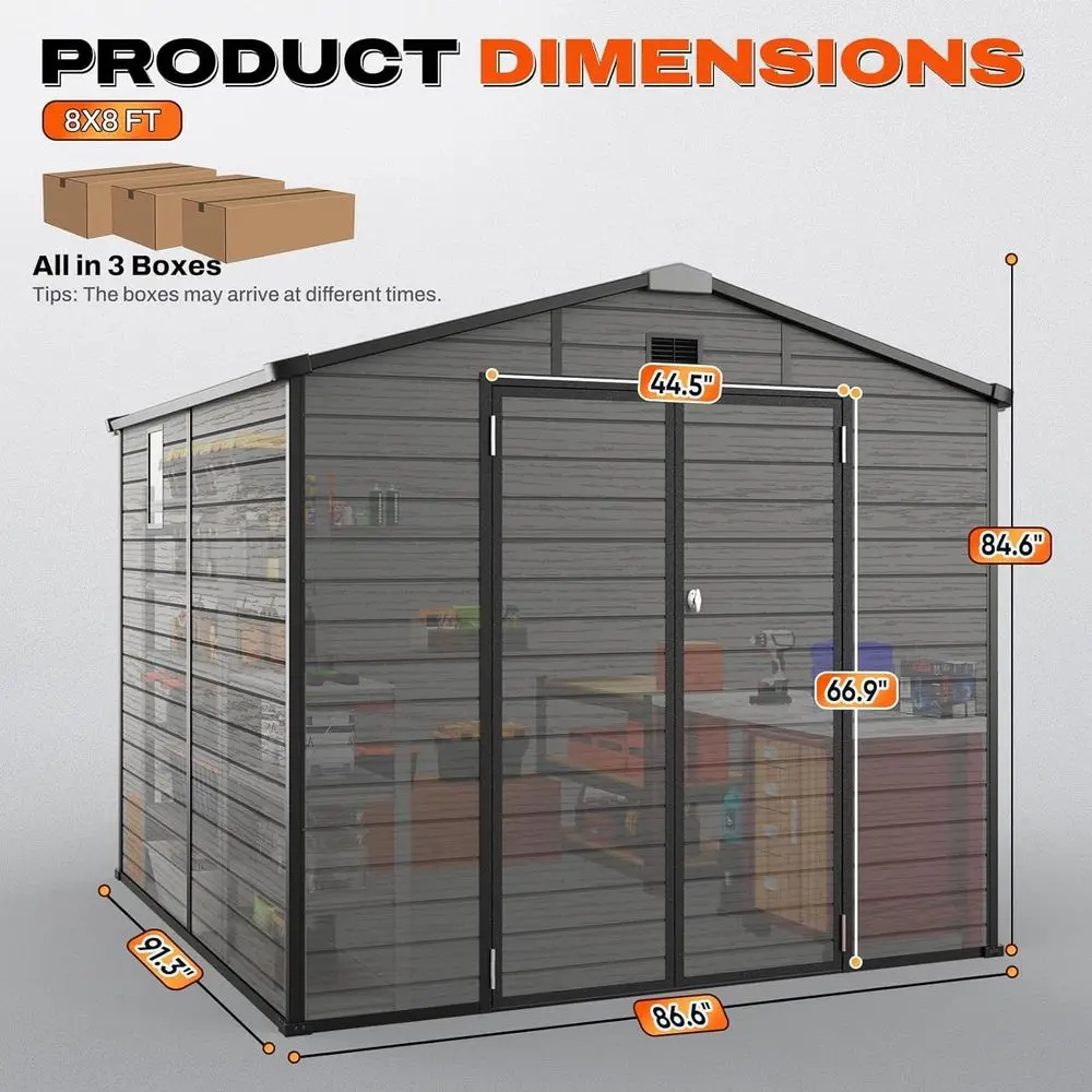 8x8 Buitenberging met vloer, k - Gardening Tools In recensie en prijs