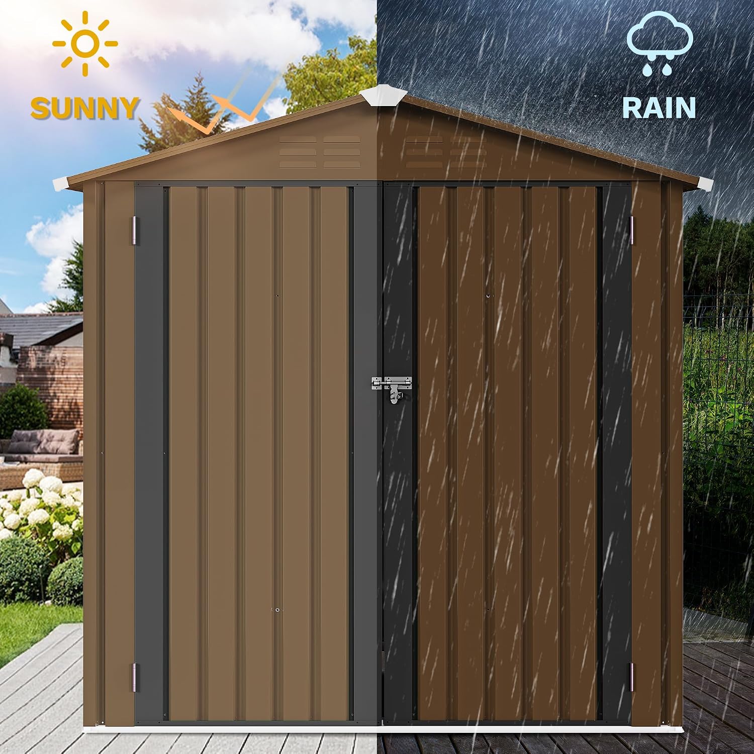 6x4ft Metalen Buitenberging, W - Gardening Tools In recensie en prijs