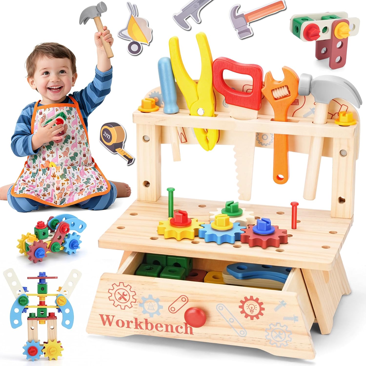 Houten gereedschapsbank voor k - Gardening Tools Kids recensie en prijs