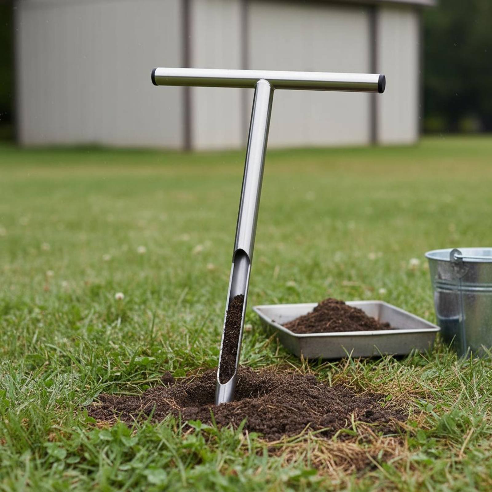 Roestvrijstalen bodemmonsterne - Gardening Tools Long Handle recensie en prijs