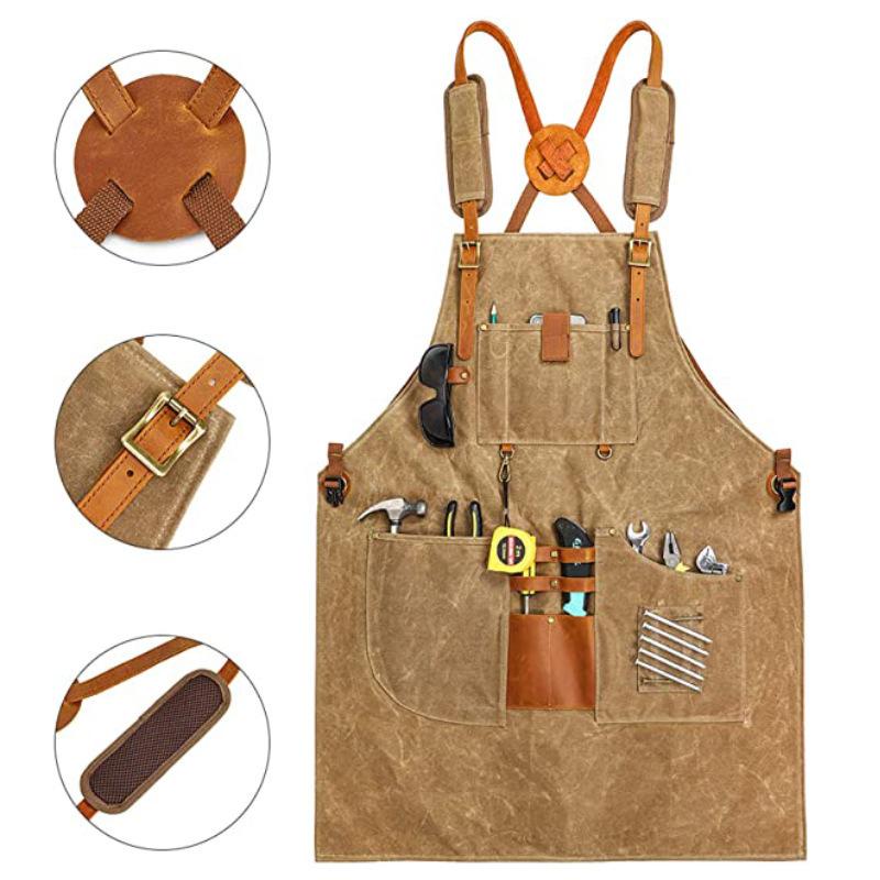Mannen Canvas Schort Multifunc - Gardening Tools Logo recensie en prijs