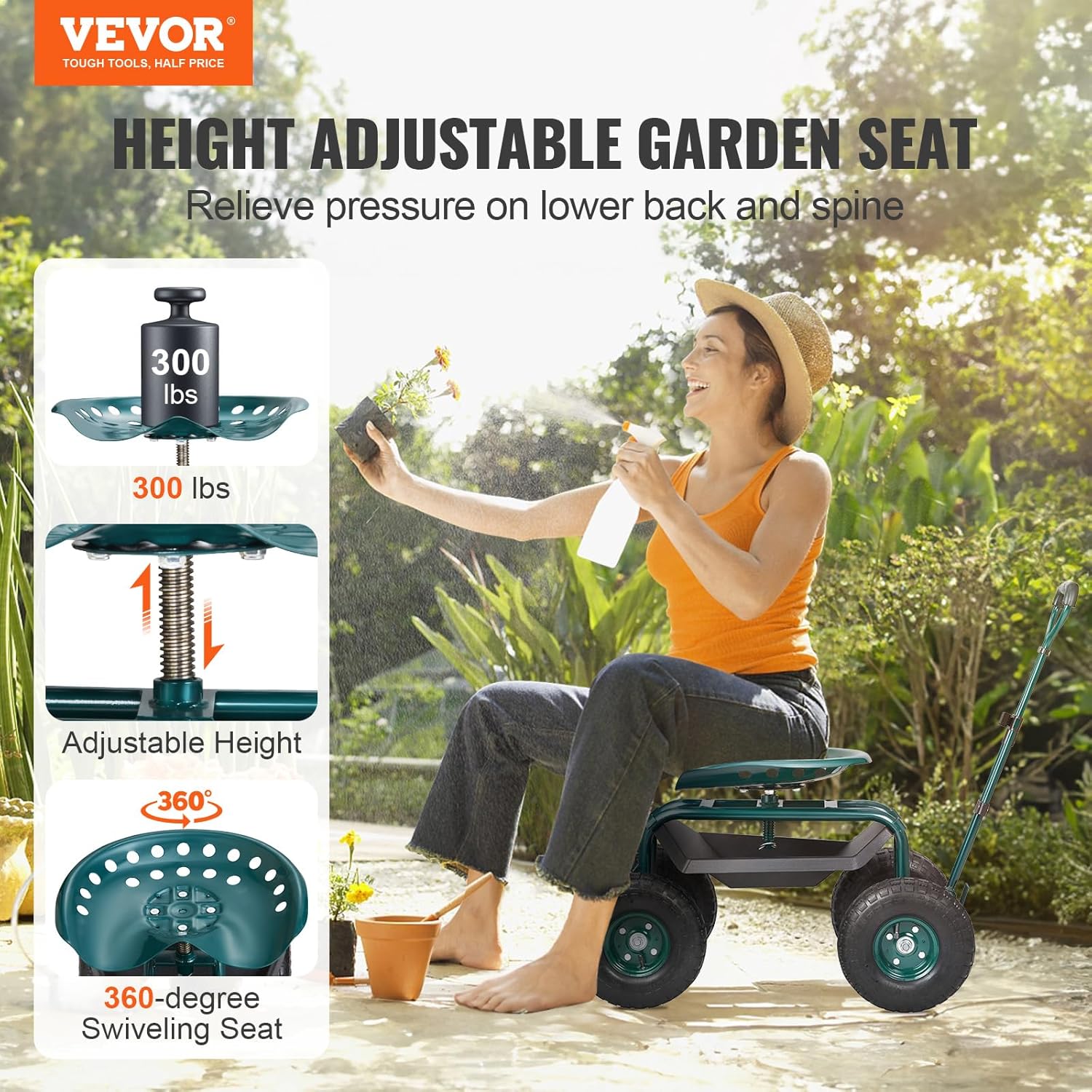 Tuinwagen met wielen en werkzi - Gardening Yard Tools recensie en prijs