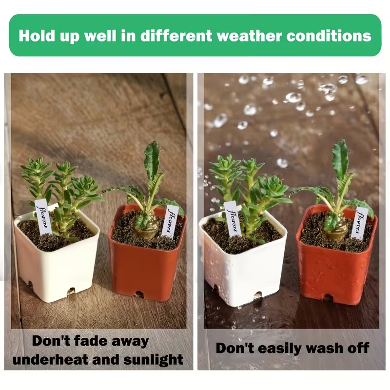 100 stuks witte waterdichte pl - Plant Label Tags recensie en prijs