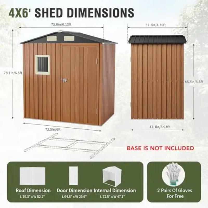 Buitenberging 6x4 ft, afsluitb - Gardening Tools In recensie en prijs